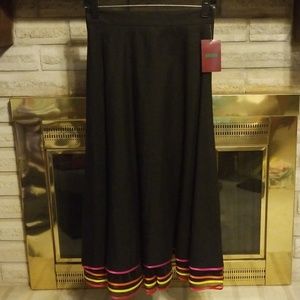 Kenzo NWT Vintage Colorful Trim Skirt Fiesta